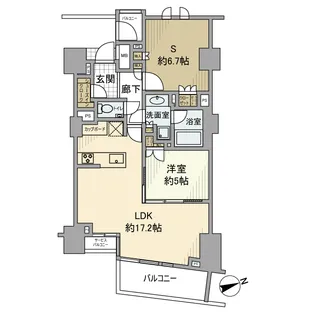 ディアナガーデン西麻布【2階】の間取り