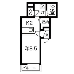 ベルナティオ南あいの里【3階】の間取り