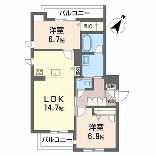 ドルチェKII【4階】の間取り