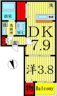 alcasa竹ノ塚【1階】の間取り