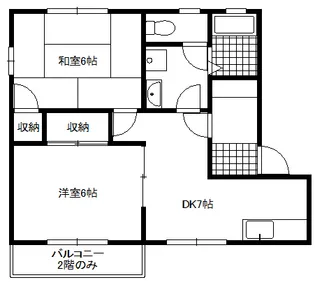 フレグランス宇東川E【1階】の間取り