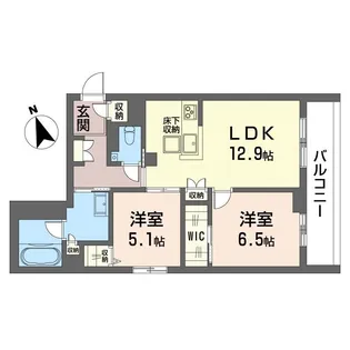 セントリビエ湘南台【1階】の間取り
