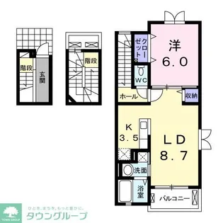 コート・ノース本庄B【3階】の間取り