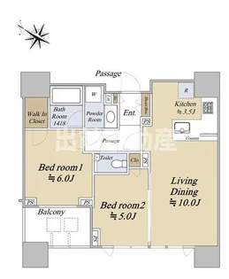 グランドミレーニア【7階】の間取り