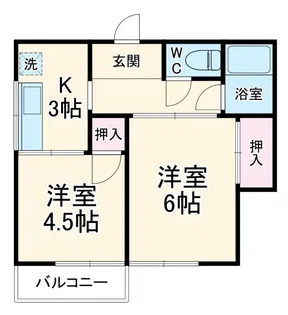 リバティ清水【2階】の間取り