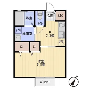カーサ・ビアンカ・ルートI【1階】の間取り
