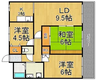 フレイグラント坂山【7階】の間取り