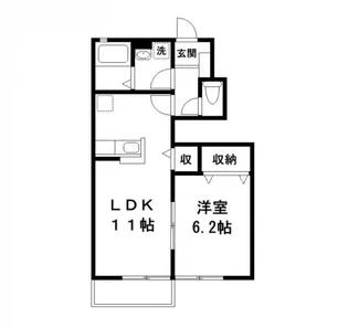ヴェル・ドミール三枝 A棟【1階】の間取り