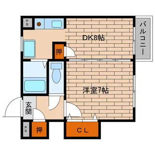 遠藤ハイツII【2階】の間取り