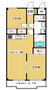 グリーンヴァレー松澤【5階】の間取り
