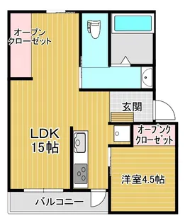 ガーデニア甲斐【3階】の間取り
