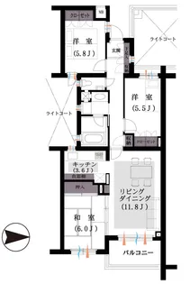 テラス松原【1階】の間取り