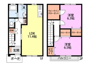 アンティノール【1階】の間取り