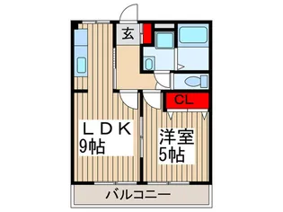 北本本町マンションB【1階】の間取り
