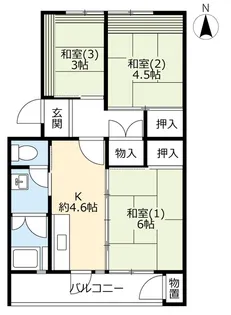 UR小栗栖北【5階】の間取り