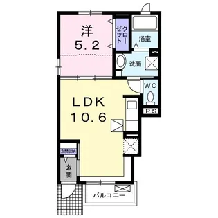 メゾン ラシュレ【1階】の間取り