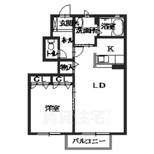 グラヴィスB【1階】の間取り