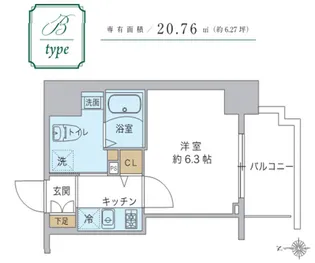 スプランディッド品川【6階】の間取り