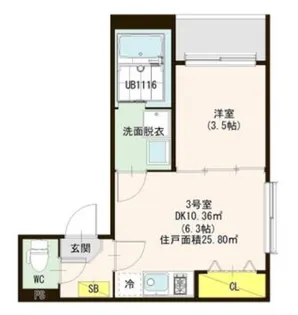 サプニィ荒中町【1階】の間取り