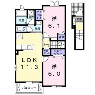 ソレイユ【2階】の間取り