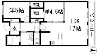 ラ・フォルテ仁川【3階】の間取り