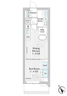 ライオンズフォーシア築地ステーション【5階】の間取り