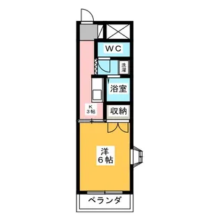 コーポイシカワ【3階】の間取り