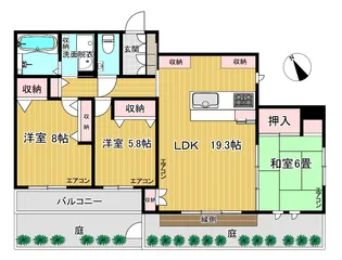 ルシェロ成城【1階】の間取り
