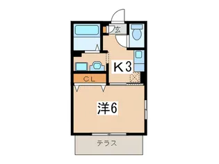 コーポ昴【1階】の間取り
