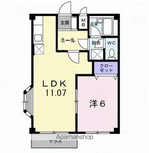 レピュート中村【1階】の間取り