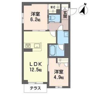 クィンス【1階】の間取り