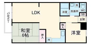 コスモハイツ上野【3階】の間取り