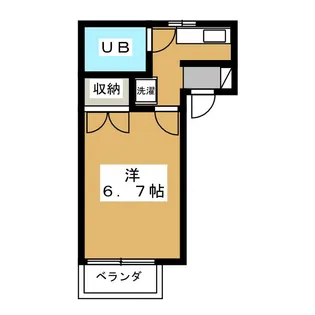 ベルシオン国立【1階】の間取り
