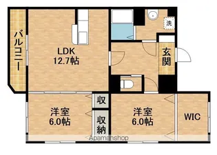 GRANDIR西浅田【7階】の間取り