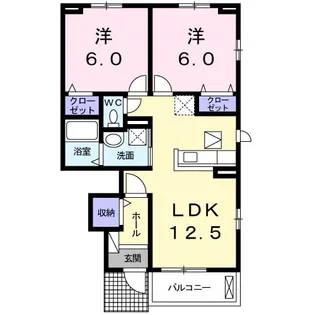 ペンサミエント B【1階】の間取り