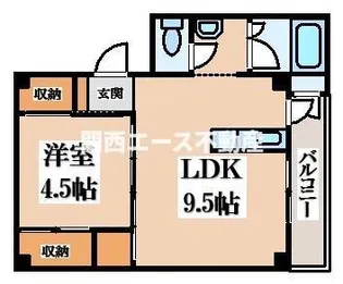 ビレッジハウス万富【3階】の間取り