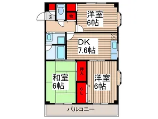 レジデンス東川口【2階】の間取り