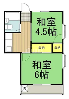 奥住コーポ第1【2階】の間取り