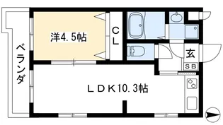 グランビィア紫明【4階】の間取り