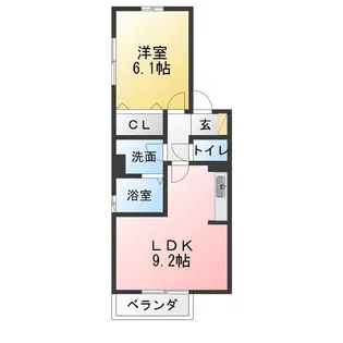 プランドール宮根台【2階】の間取り