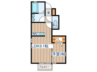 アビタシオン福田町【1階】の間取り