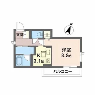 ベレオ イムノフード【1階】の間取り