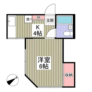 ハイツ前原【1階】の間取り