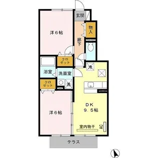 ルミエール三松 A棟【1階】の間取り