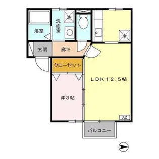 ボン・ボヤージ【1階】の間取り