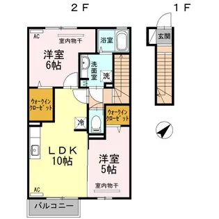 セジュール島西【2階】の間取り
