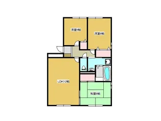 クレストヴィラB【1階】の間取り