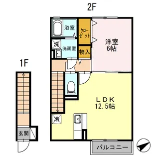 ドゥ・キーマ【2階】の間取り