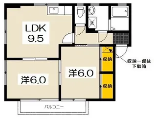 サンパール駅前B【2階】の間取り