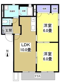 グレース竜洋【1階】の間取り